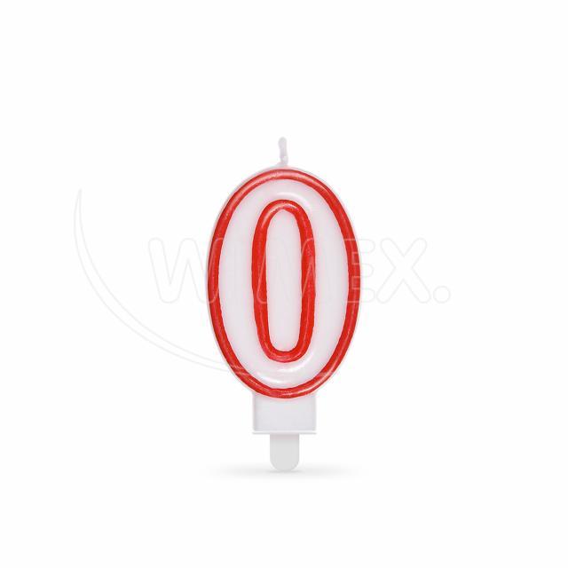 Svíčka číslová "0" 75 mm [1 ks]