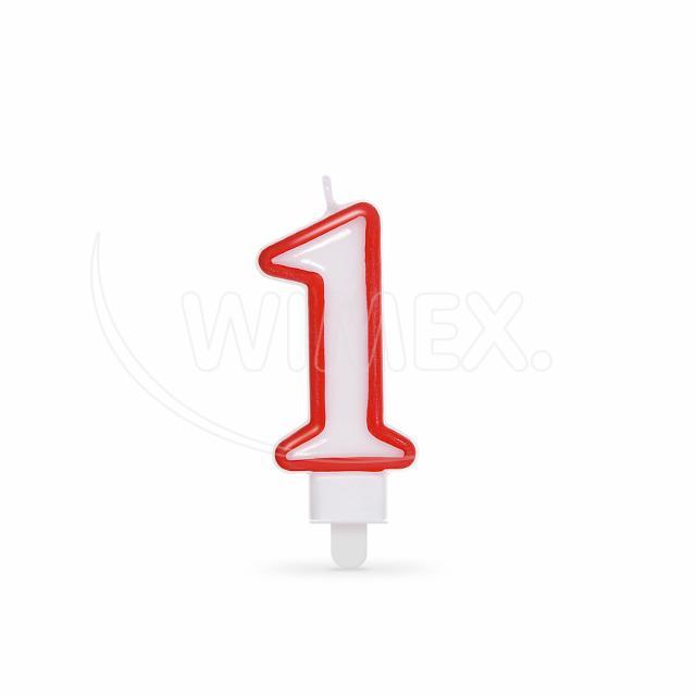 Svíčka číslová "1" 75 mm [1 ks]