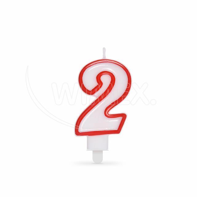 Svíčka číslová "2" 75 mm [1 ks]