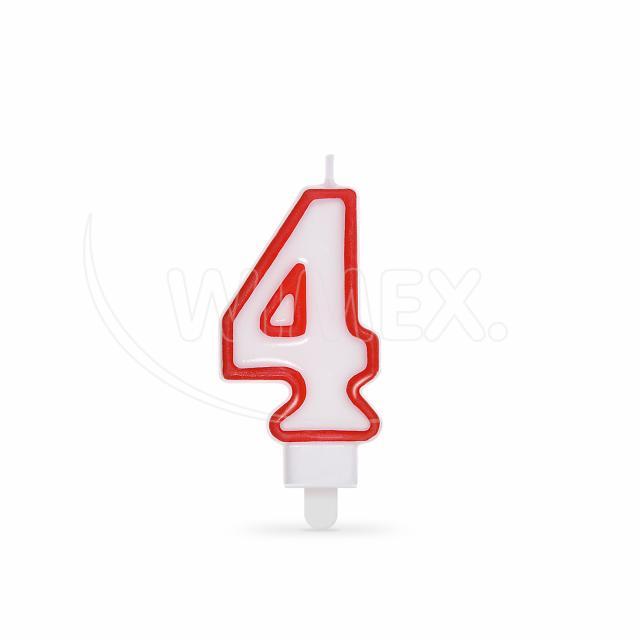 Svíčka číslová "4" 75 mm [1 ks]