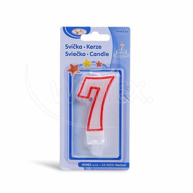 Svíčka číslová "7" 75mm [1 ks]