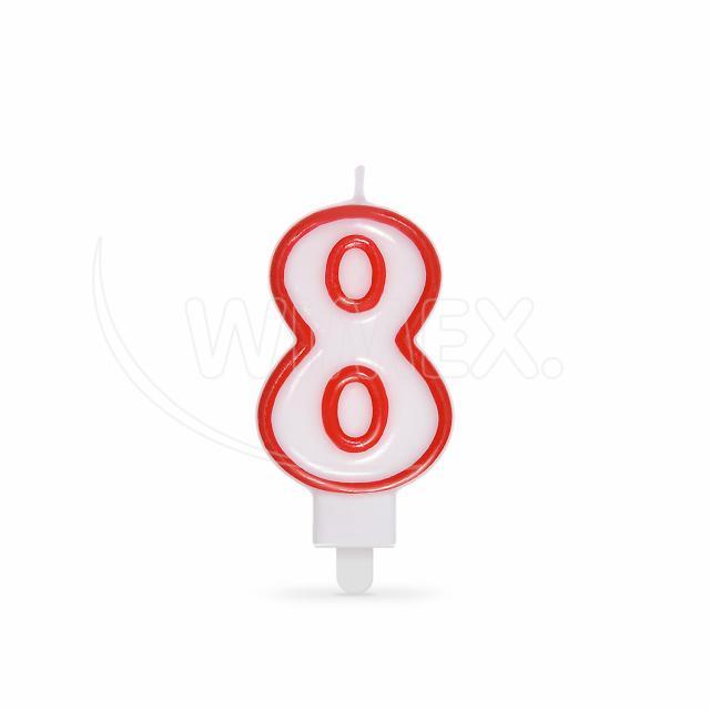 Svíčka číslová "8" 75mm [1 ks]