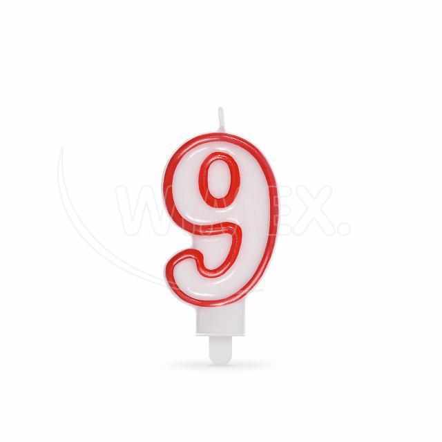 Svíčka číslová "9" 75 mm [1 ks]