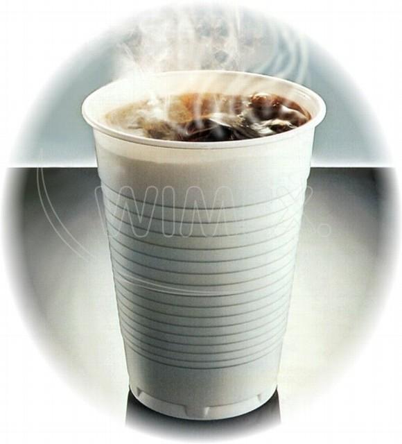 Kávový kelímek (PP) hnědo/bílý Ø70mm 180ml [15 ks]