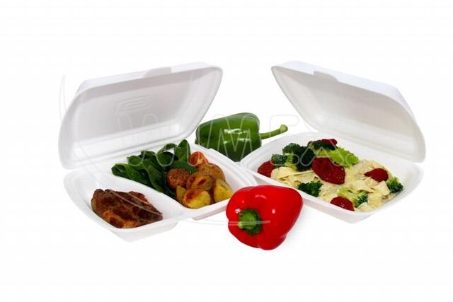 Menu box nedělený bílý 241 x 207 x 69 mm [125 ks]