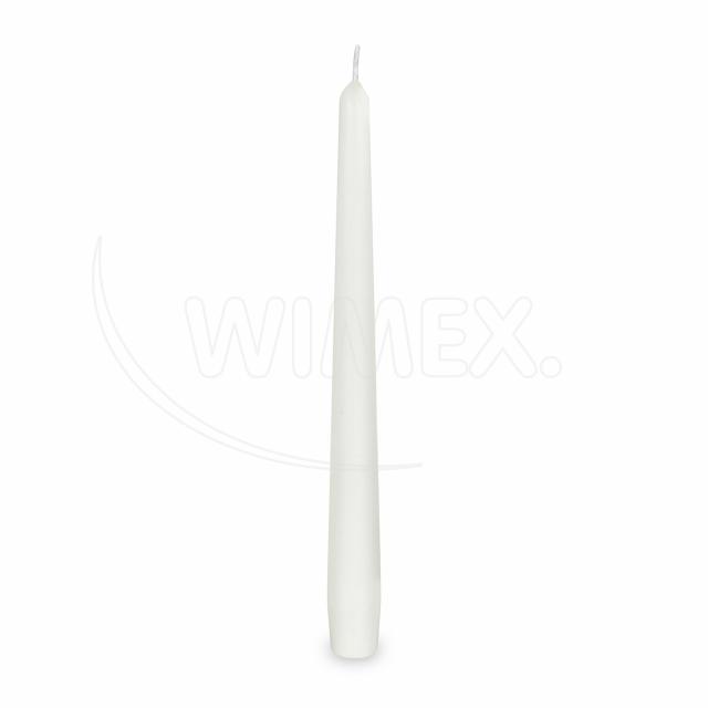 Svíčka kónická bílá Ø23 x 245 mm [10 ks]