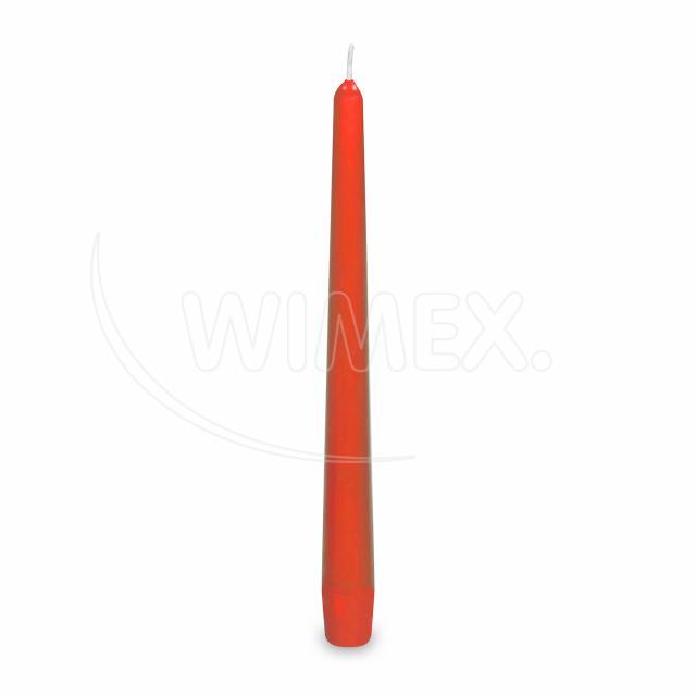 Svíčka kónická červená Ø23 x 245 mm [10 ks]
