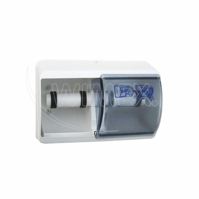 Zásobník plastový dvojitý bílý pro toaletní papír ≤ Ø10,5cm [1 ks]
