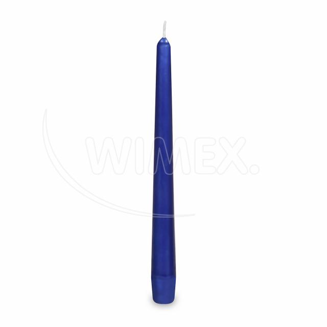 Svíčka kónická 245 mm tmavě modrá [10 ks]