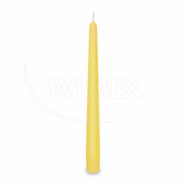 Svíčka kónická žlutá Ø23 x 245 mm [10 ks]