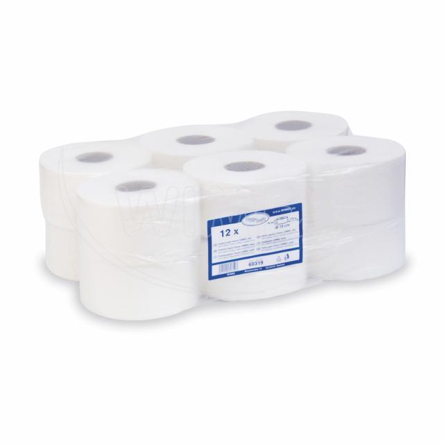 Toaletní papír (Tissue) 2vrstvý s ražbou bílý `JUMBO` Ø19cm 170m [12 ks]