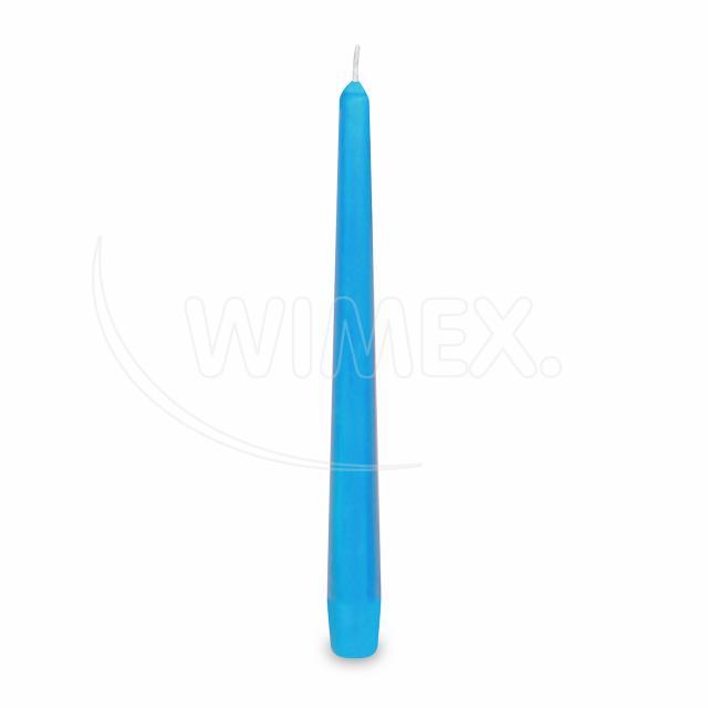 Svíčka kónická 245 mm světle modrá [10 ks]
