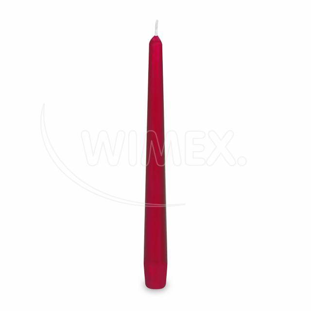 Svíčka kónická bordová Ø23 x 245 mm [10 ks]