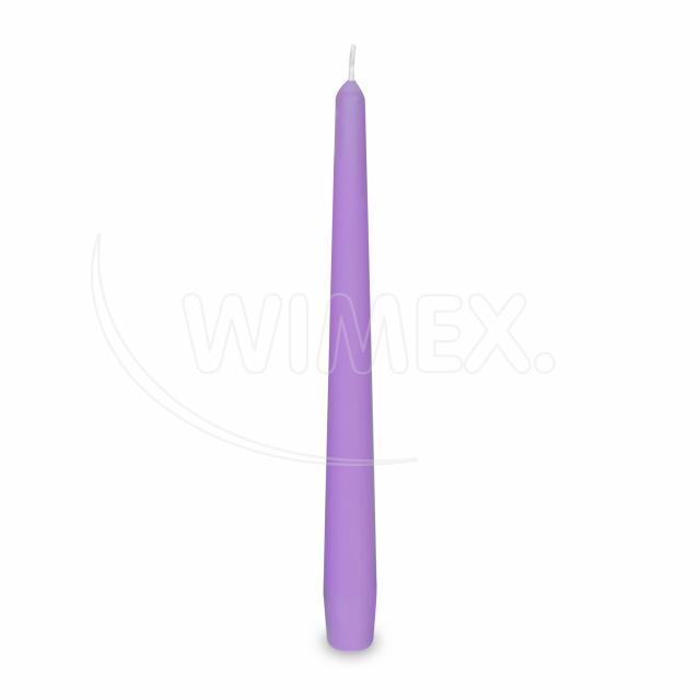 Svíčka kónická světle fialová Ø23 x 245 mm [10 ks]