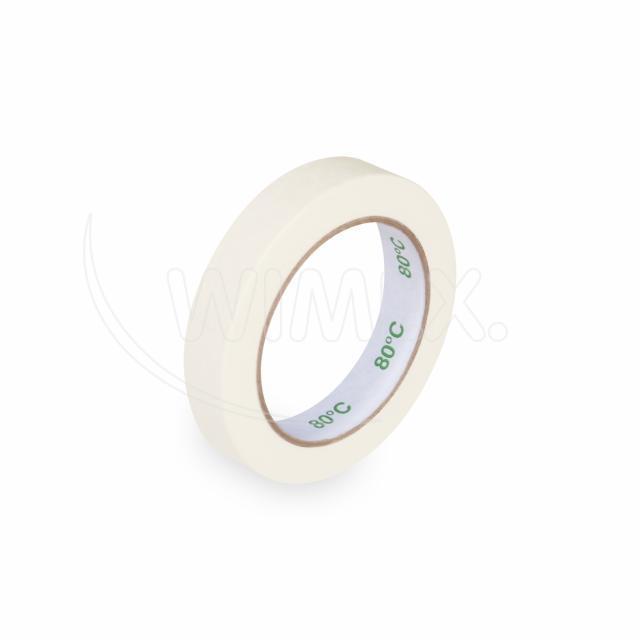 Lepící páska krepová, bílá 50 m x 19 mm (do +80°C) [1 ks]