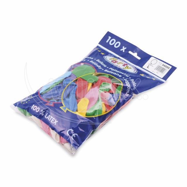 Nafukovací balónek barevný mix Ø30cm `L` [100 ks]
