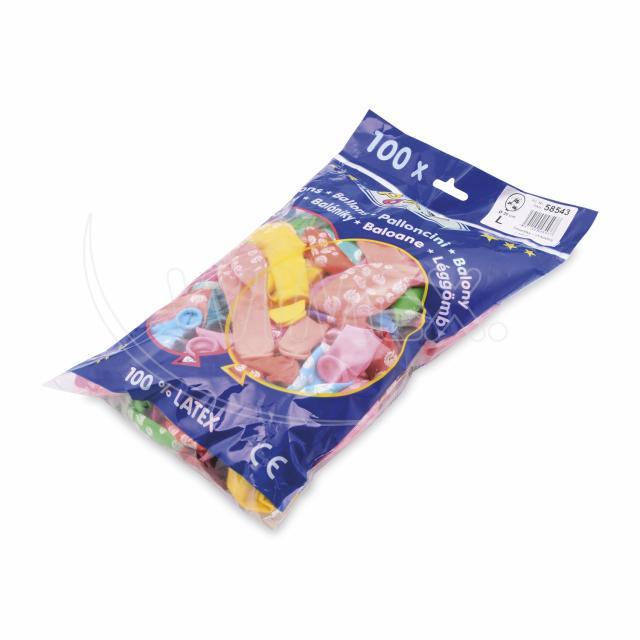 Nafukovací balónek Ohňostroj barevný mix Ø30cm `L` [100 ks]
