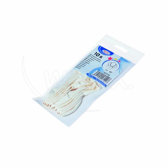 Nafukovací balónek bílý Ø25cm `M` [10 ks]