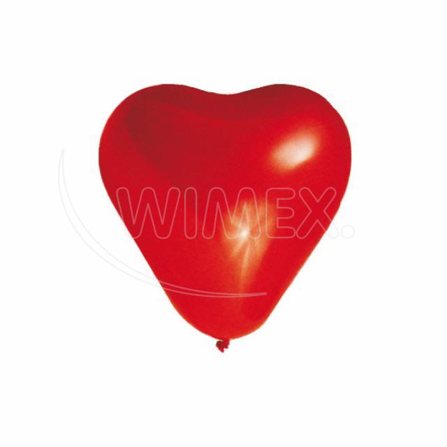 Nafukovací balónek tvar srdce červený Ø35cm `L` [5 ks]