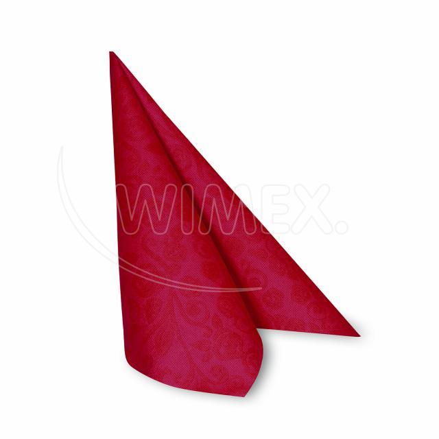 Ubrousek PREMIUM 40x40cm "dekor R" červený [50 ks]
