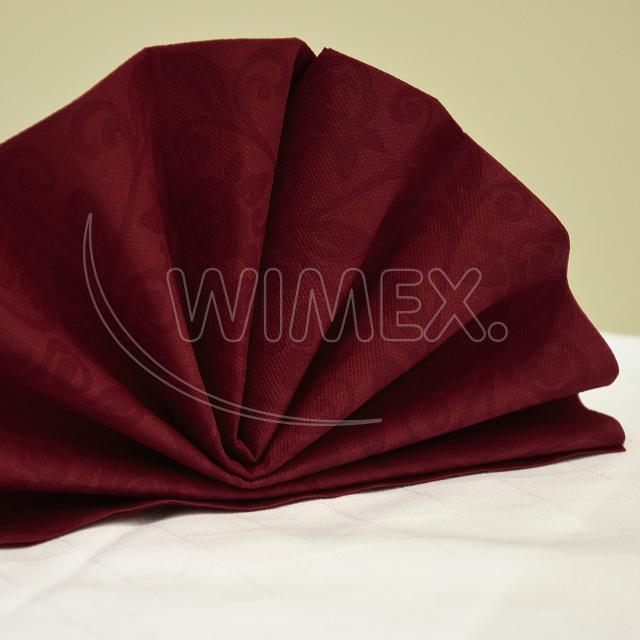 Ubrousek PREMIUM 40x40cm "dekor R" bordový [50 ks]