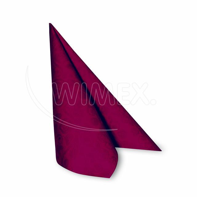Ubrousek PREMIUM 40x40cm "dekor R" bordový [50 ks]
