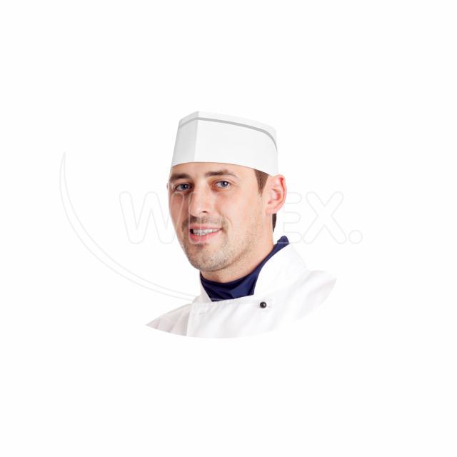 Kuchařská čepice z papíru, lodička bílá [25 ks]