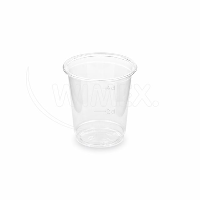 Kelímek čirý PET 2 cl / 4 cl (Ø 48 mm) [40 ks]