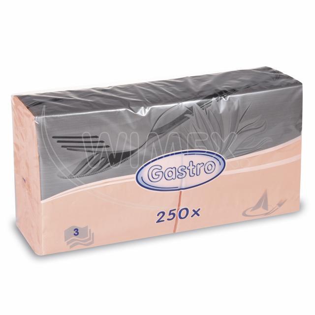 Ubrousek 3vrstvý, 40 x 40 cm apricot [250 ks]