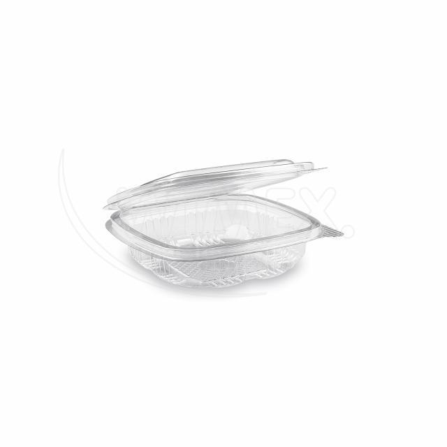 Miska hranatá průhledná s víčkem 125 ml (PET) [50 ks]
