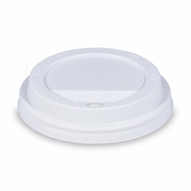 Víčko vypouklé bílé pro kelímky Ø 90 mm [100 ks]