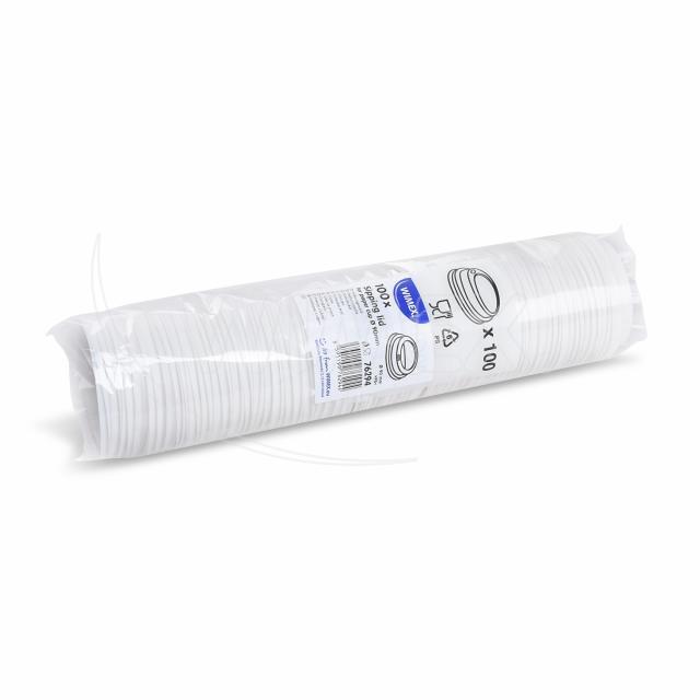 Víčko vypouklé (PS) bílé Ø90mm [100 ks]