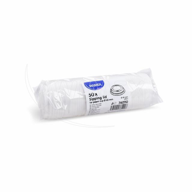 Víčko vypouklé (PS) bílé Ø62mm [50 ks]