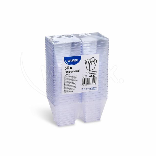 Fingerfood kelímek čirý 59 x 59 x 54 mm 100ml [50 ks]