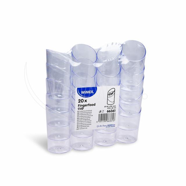 Fingerfood kelímek čirý Ø45 x 84 mm 65ml [20 ks]
