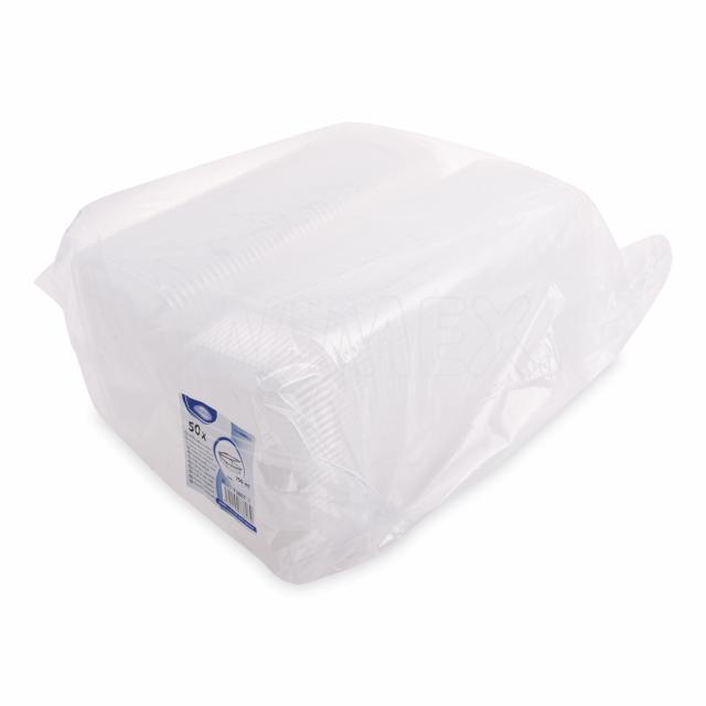 Miska oválná průhledná s víčkem 750 ml (PP) [50 ks]