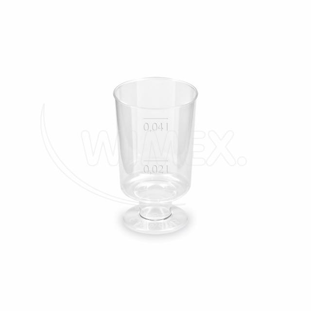 Kelímek krystal (PS) na stopce Ø38mm 2cl/4cl [20 ks]