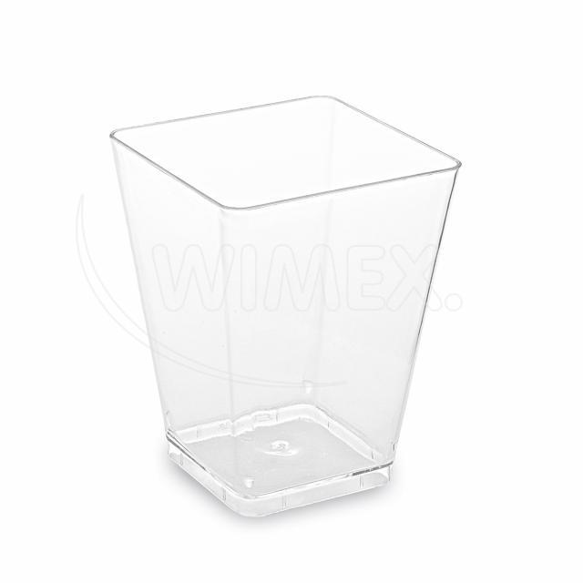 Fingerfood kelímek (PS) hranatý čirý 58 x 58 x 76 mm 160ml [20 ks]
