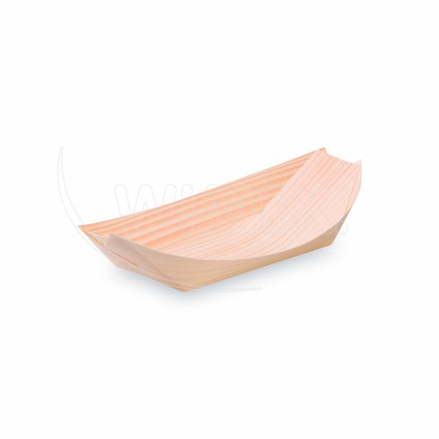 Fingerfood miska dřevěná lodička 16,5 x 8,5 cm [100 ks]
