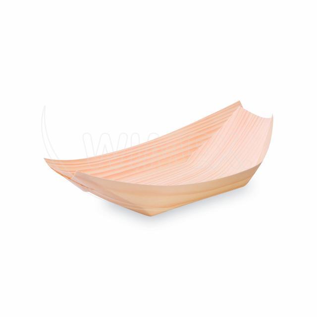 Fingerfood miska dřevěná lodička 18 x 10,5 cm [100 ks]