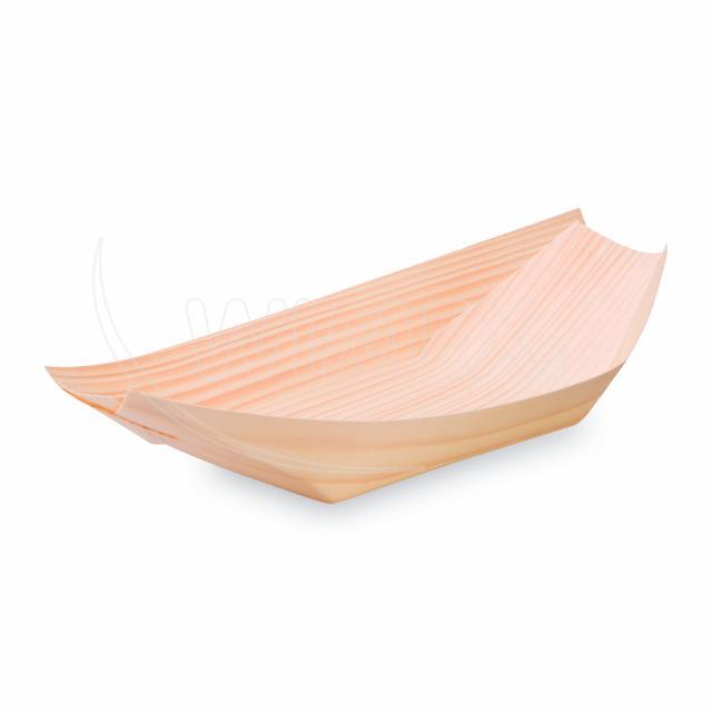 Fingerfood miska dřevěná lodička 21,5 x 11 cm [100 ks]