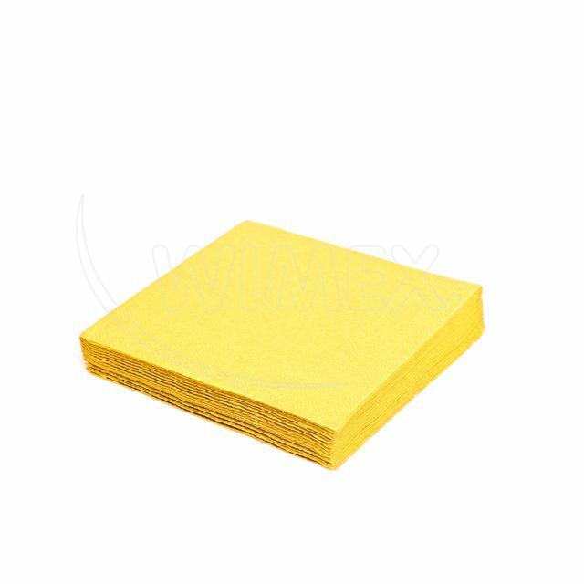 Ubrousek 1vrstvý, 33 x 33 cm žlutý [100 ks]