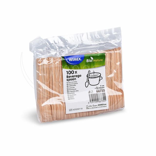Kávová lžička dřevěná 11cm [100 ks]