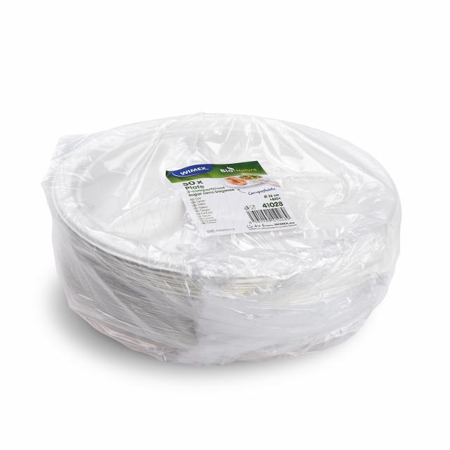Talíř BIO cukrová třtina 3dílný Ø26cm [50 ks]