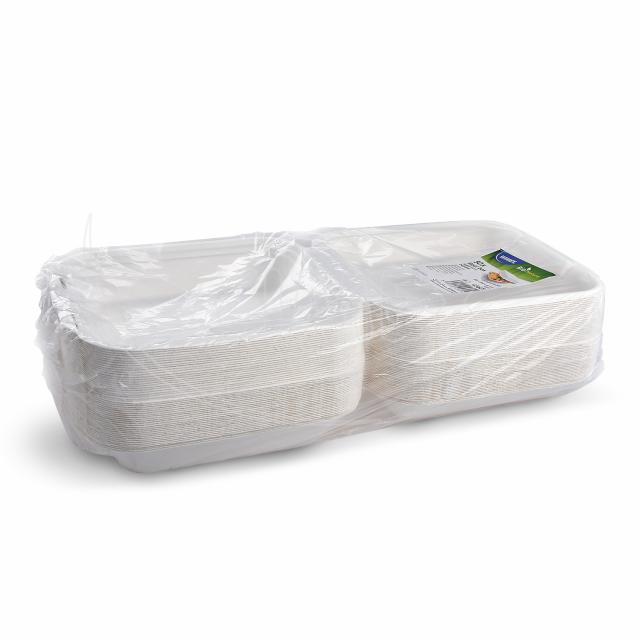 Menu box BIO cukrová třtina nedělený 222 x 200 x 67 mm [50 ks]