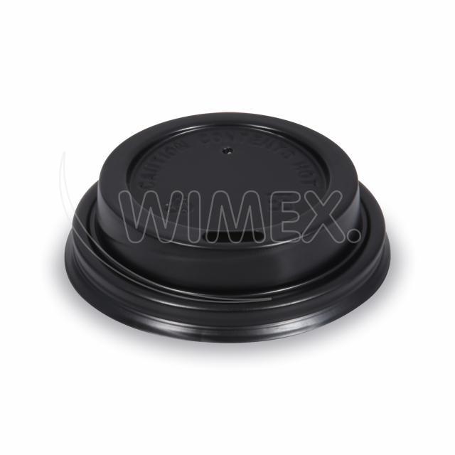 Víčko vypouklé černé pro papírové kelímky Ø 62 mm [50 ks]