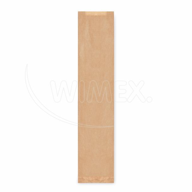 Papírový sáček s bočním skladem hnědý 12+5 x 59 cm `Baguette` [1000 ks]