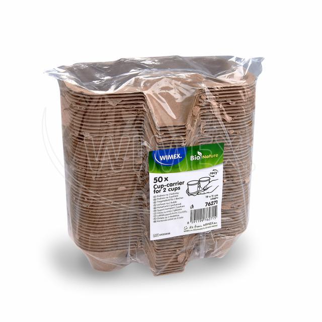 Podnos (PAP) na 2 kelímky 19 x 11 cm [50 ks]