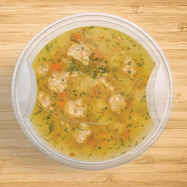 Polévková miska průhledná (PP) 350 ml, Ø 127 mm [50 ks]