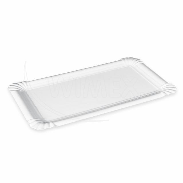 Papírový tácek (PAP-Recy) bílý 19 x 33,5 cm `č.8` [125 ks]